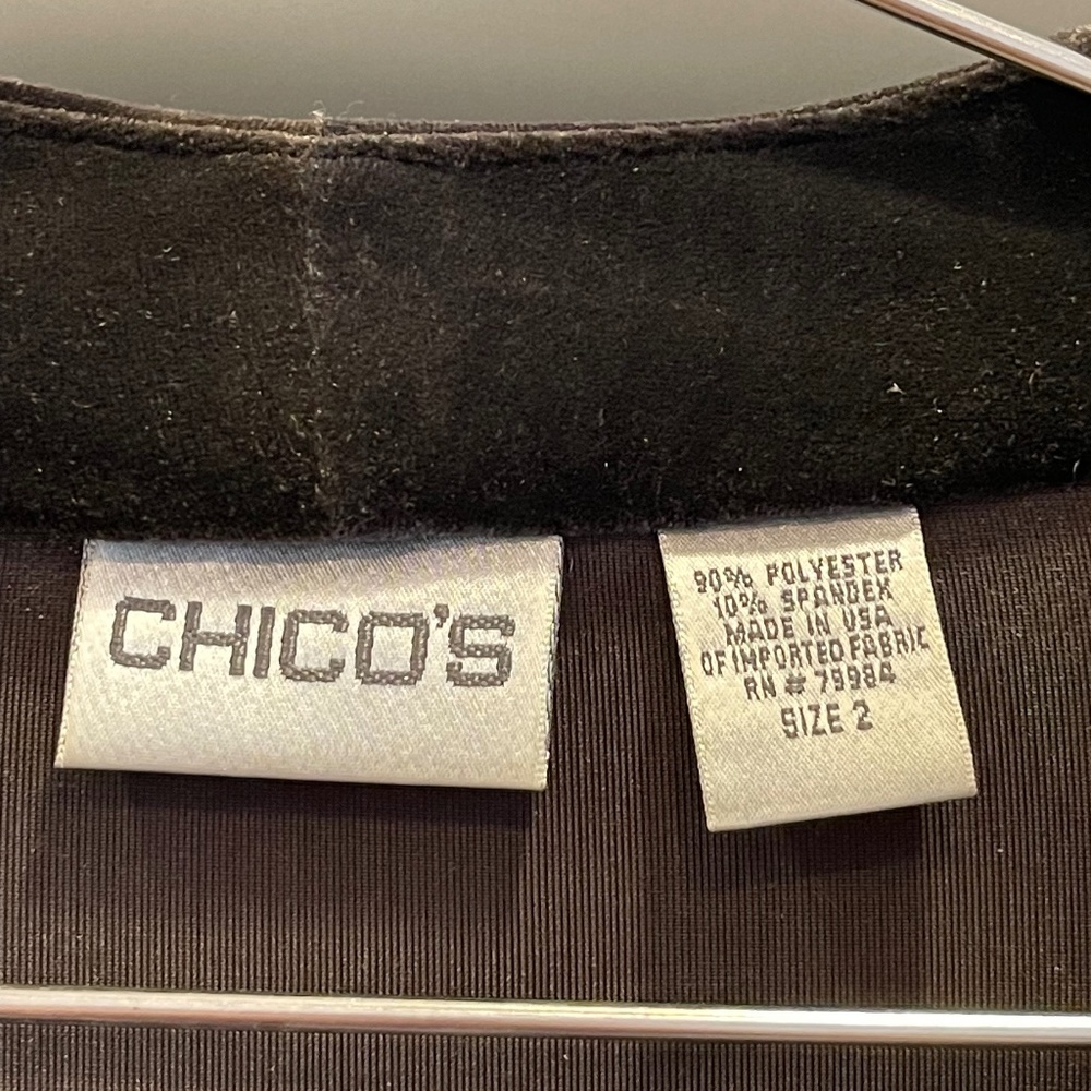 Chico’s velvet jacket size 2